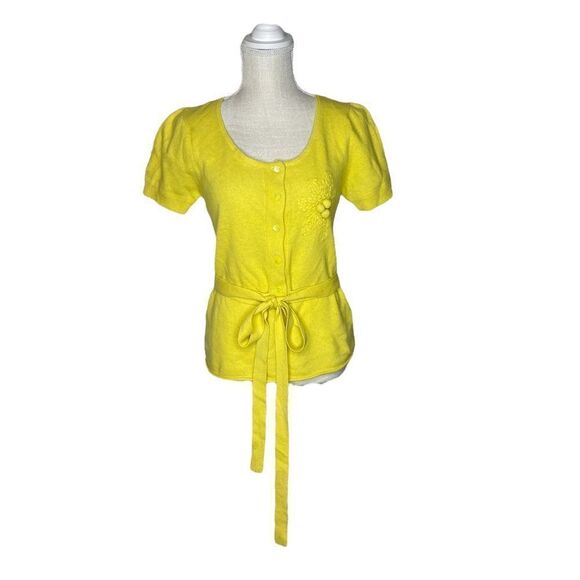 French Connection Angora & Lambswool Short Sleeve Sweater Top - Picture 2 of 13